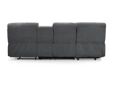 TGC TGC Jake Dark Grey Fabric Left Hand Chaise Recliner Sofa