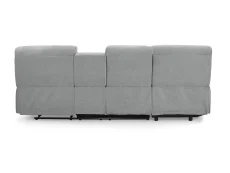 TGC TGC Jake Light Grey Left Hand Fabric Chaise Recliner Sofa
