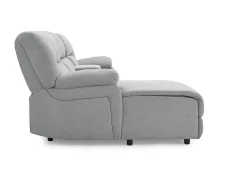 TGC TGC Jake Light Grey Left Hand Fabric Chaise Recliner Sofa