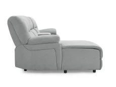 TGC TGC Jake Light Grey Fabric Left Hand Chaise Recliner Sofa