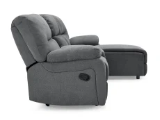 TGC TGC Jake Dark Grey Right Hand Fabric Chaise Recliner Sofa