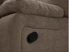 TGC TGC Jake Brown Right Hand Fabric Chaise Recliner Sofa