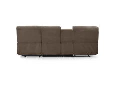 TGC TGC Jake Brown Right Hand Fabric Chaise Recliner Sofa