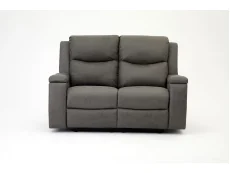 TGC TGC James Grey Faux Leather 2 Seater Recliner Sofa