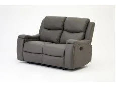 TGC TGC James Grey Faux Leather 2 Seater Recliner Sofa