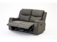 TGC TGC James Grey Faux Leather 2 Seater Recliner Sofa