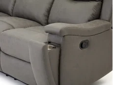 TGC TGC James Grey Faux Leather 3 Seater Recliner Sofa