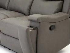 TGC TGC James Grey Faux Leather 3 Seater Recliner Sofa