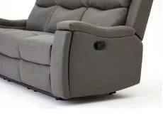 TGC TGC James Grey Faux Leather 3 Seater Recliner Sofa