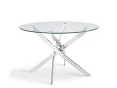 TGC TGC Lily Round 100cm Glass Dining Table