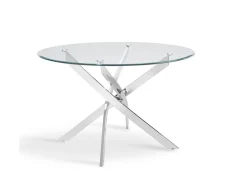 TGC TGC Lily Round 120cm Glass Dining Table