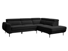 TGC TGC Martina Black Velvet Right Hand Corner Sofa