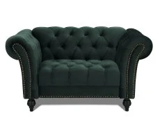 TGC TGC Monroe Green Velvet Fabric 1.5 Seater Sofa