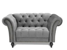 TGC TGC Monroe Grey Velvet Fabric 1.5 Seater Sofa