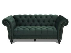TGC TGC Monroe Green Velvet Fabric 3 Seater Sofa