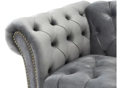 TGC TGC Monroe Grey Velvet Fabric 3 Seater Sofa