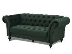 TGC TGC Monroe Green Velvet Fabric 3 Seater Sofa