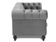 TGC TGC Monroe Grey Velvet Fabric 3 Seater Sofa
