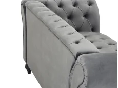 TGC TGC Monroe Grey Velvet 3 Seater Sofa