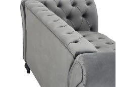 TGC TGC Monroe Grey Velvet Fabric 3 Seater Sofa