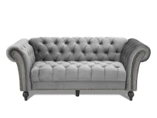 TGC TGC Monroe Grey Velvet 3 Seater Sofa