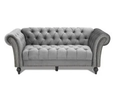 TGC TGC Monroe Grey Velvet Fabric 3 Seater Sofa