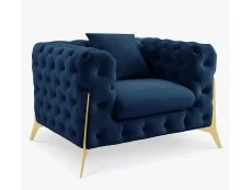 TGC Panther Blue Velvet Chair