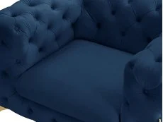 TGC TGC Panther Blue Velvet Chair