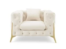 TGC TGC Panther Cream Velvet Chair