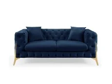 TGC TGC Panther Blue Velvet 2 Seater Sofa