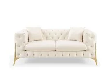 TGC TGC Panther Cream Velvet 2 Seater Sofa