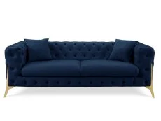 TGC TGC Panther Blue Velvet 3 Seater Sofa