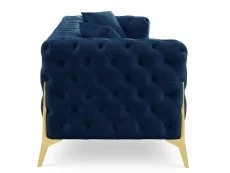 TGC TGC Panther Blue Velvet 3 Seater Sofa