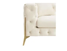 TGC TGC Panther Cream Velvet 3 Seater Sofa