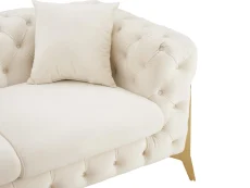 TGC TGC Panther Cream Velvet 3 Seater Sofa