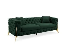 TGC TGC Panther Green Velvet 3 Seater Sofa