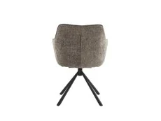 TGC Pearl Set of 2 Beige & Grey Fabric Swivel Dining Chairs