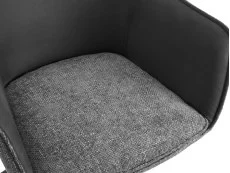 TGC TGC Pearl Set of 2 Grey Fabric Swivel Dining Chairs