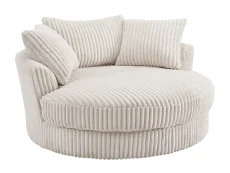 TGC TGC Skye Cream Jumbo Cord Fabric Swivel Loveseat Chair