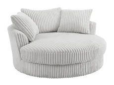 TGC TGC Skye Silver Jumbo Cord Fabric Swivel Loveseat Chair