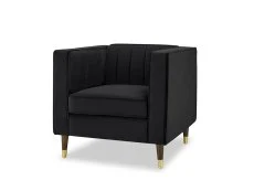 TGC TGC Tammy Black Velvet Fabric Chair