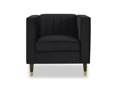 TGC TGC Tammy Black Velvet Fabric Chair