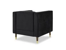 TGC TGC Tammy Black Velvet Fabric Chair