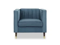 TGC TGC Tammy Blue Velvet Fabric Chair