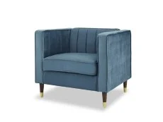 TGC TGC Tammy Blue Velvet Fabric Chair