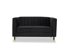 TGC TGC Tammy Black Velvet 2 Seater Sofa