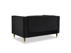 TGC TGC Tammy Black Velvet 2 Seater Sofa