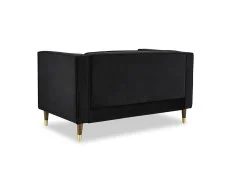 TGC TGC Tammy Black Velvet Fabric 2 Seater Sofa