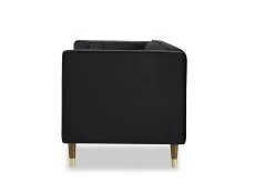 TGC TGC Tammy Black Velvet Fabric 2 Seater Sofa