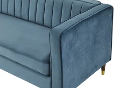 TGC TGC Tammy Blue Velvet 2 Seater Sofa